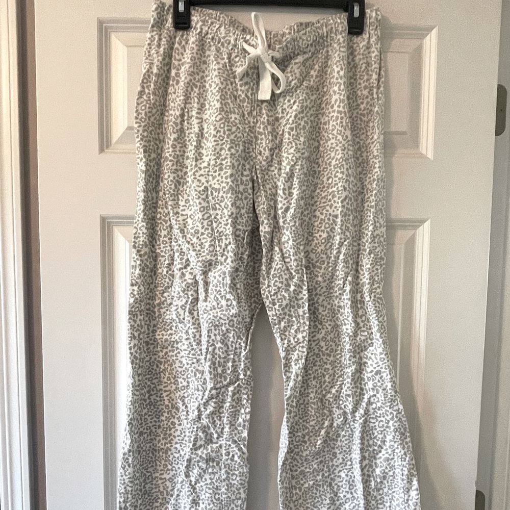 Leopard flannel pajama pants